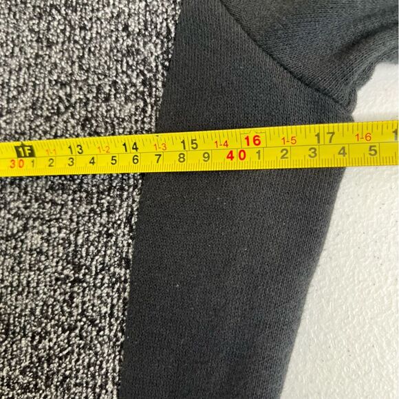 Lou and Grey Colorblock Gray Tweed Look Front Panel Black Sweater Dress Women XS - Picture 10 of 13